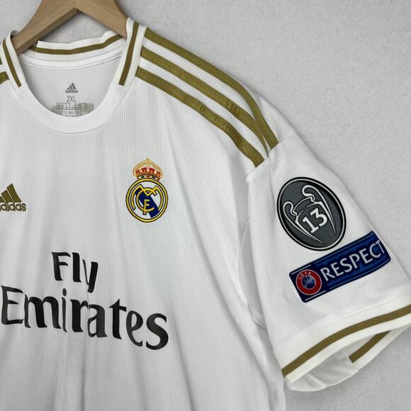 REAL MADRID Jersey Shirt Mens 2XL Eden Hazard 7 FIFA 2018 ADIDAS Football Soccer - Picture 4 of 16